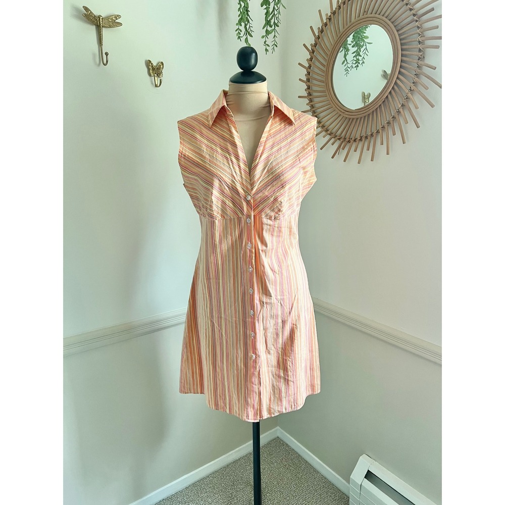 Vintage Y2K Street Code Striped Mini Dress